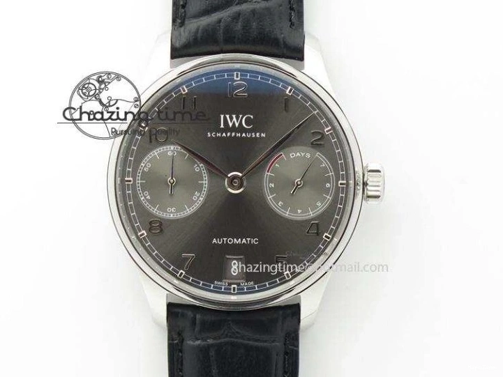 MIROTIME 0423 Durable Portuguese Fa Jones IW544202 SS GSF 1:1 Best Edition White Dial On Leather Strap 7229